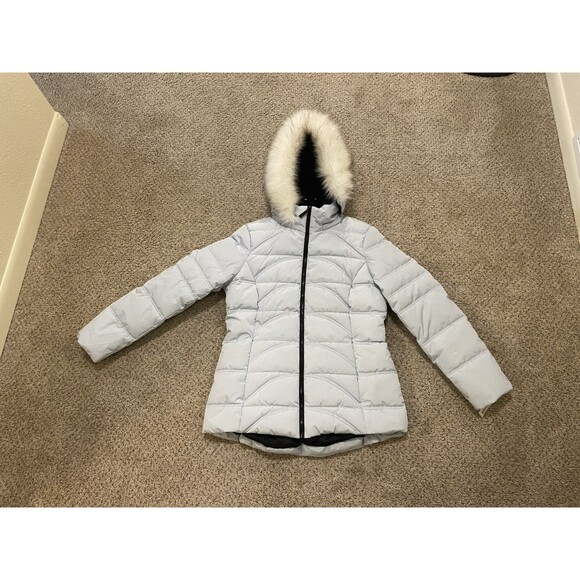 Nautica Jackets & Blazers - Nautica Women's Puffer Jacket Hooded Light Blue Size Meduim EUC